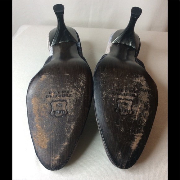 Stuart Weitzman velvet slingback heels Sz 7 1/2 M - Picture 9 of 15